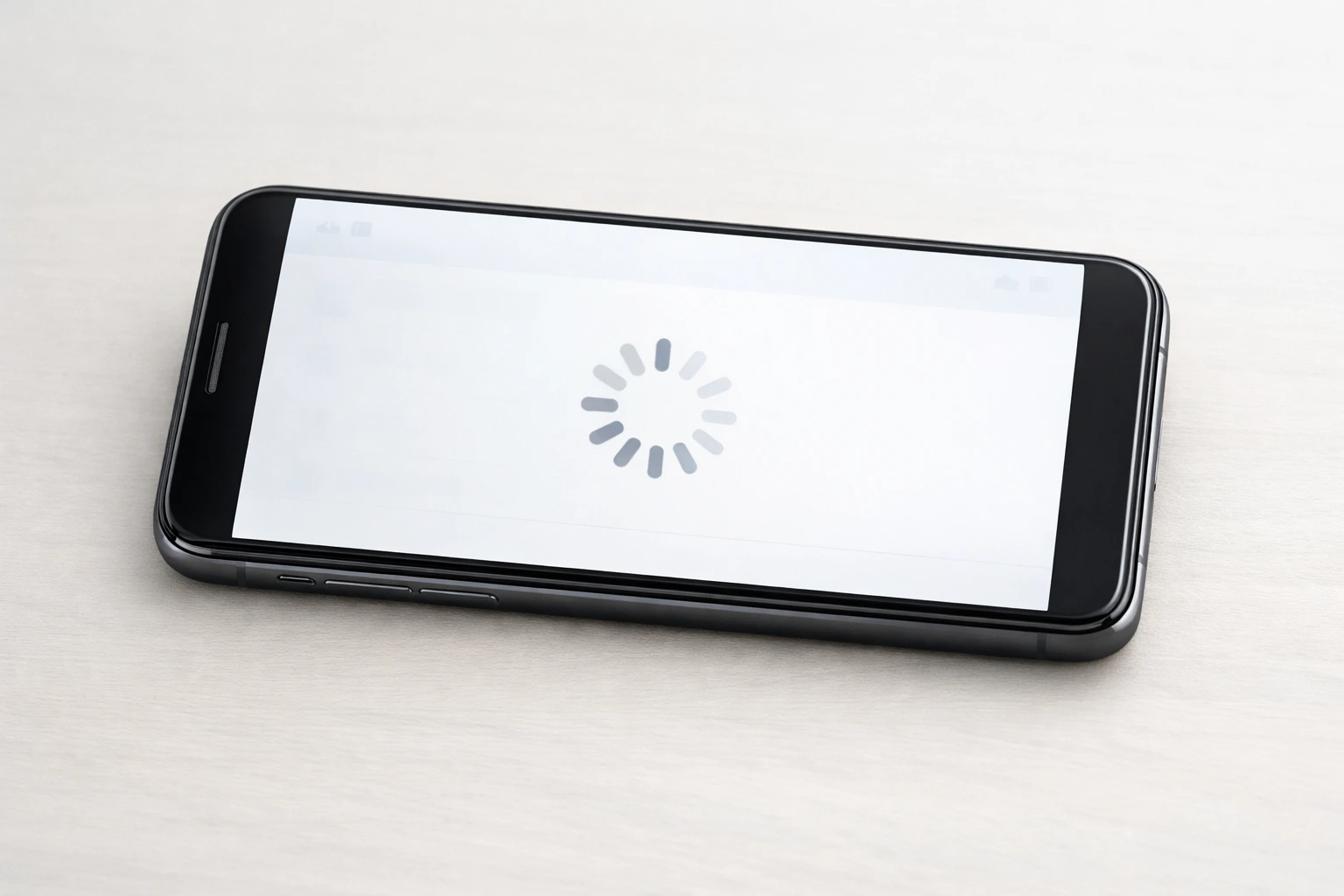 Illustration showing a mobile banking app not loading or frozen on a smartphone